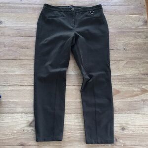 TALBOTS Petites 4P Olive Green DALTON Riding Pants Breeches Ponte Knit Stretch